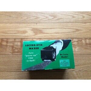 Vintage Lectro-Stik Waxer Adhesive for Graphic Arts PasteUp w/Wax Open Box